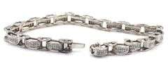 14kt White gold diamond contemporary style link bracelet