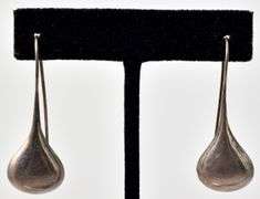 Tear Drop Dangle Earrings in Sterling Silver