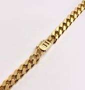 Limited Huge 121 Grams MLB 14 Kt Gold Plate Cuban Link Chain