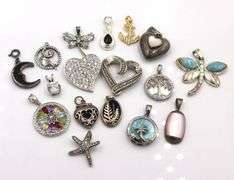 Vintage 925 sterling silver group lot of pendants