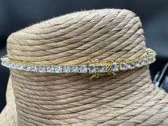 Gold Plated 925 Sterling Silver Round Clear CZ Tennis Necklace Bracelet 3mm New 8"