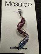 Sterling Silver 925 Artistic Mexican Pendant Hand Made by Mosaico