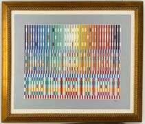 Highly Collectible Yaacov Agam 'The Blessing' Signed Screenprint Framed