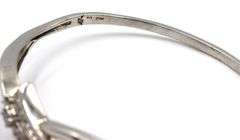 925 Sterling silver diamond bypass bangle bracelet