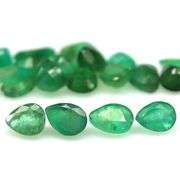 Pear cut 6.03ct Zambian Emerald set