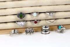 .925 Sterling Silver Curated Ring Lot of 10 Rings Various Sizes & Styles