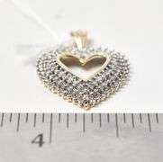 Brilliant Diamond Heart Pendant in 10K Yellow Gold