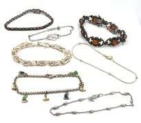Vintage 925 sterling silver group lot of  bracelets
