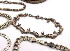 Vintage 925 sterling silver group lot of 7 bracelets