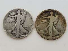 1918 S & 1919 S Walking Liberty Half Dollars