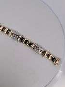 MEN'S CERTIFIED BRAND NEW 14K YELLOW AND WHITE GOLD DIAMOND BRACELET