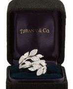 Tiffany & Co. 1.19ctw Diamond Victoria Vine Bypass Ring in Platinum