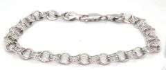 14kt White gold charm bracelet
