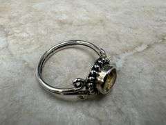 Sterling Silver Natural Gemstone Citrine Ring Size 8
