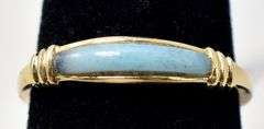 Lavish Larimar Ring in 14K Yellow Gold