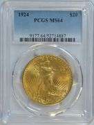 Gorgeous PCGS MS64 graded 1924 St. Gaudens $20 Gold Piece