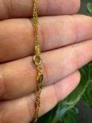 22k Gold Plating over .925 Sterling Silver 2.5mm Singapore Bracelet/Anklet in 9 Inches