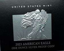 2023 W  Proof Silver Eagle With Box & Paper.