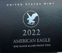 2022 W  Proof Silver Eagle With Box & Paper