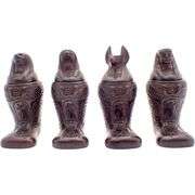 Set of 4 Egyptian Canopic Jars Made in Egypt