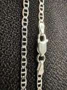 Sterling Silver Flat Marina Link Chain 3mm 925 Italy Anchor Mariner Bracelet 8"