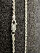Sterling Silver Diamond-Cut Rope Chain 2.5mm Solid 925 Italy New Bracelet 7"