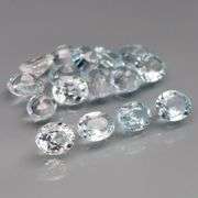 Glittering 5.80ct untreated platinum blue Aquamarine set