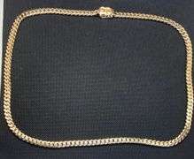 Solid 14K Yellow gold Cuban link chain