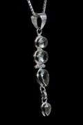 Sterling Silver Green Amethyst Pendant With Necklace