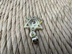 10k Yellow Gold Jewish Star of David Pendant Clear CZ Religious Charm