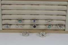 Sterling Silver Curated Ring Assortment Various Sizes & Styles (10 Ring Lot)