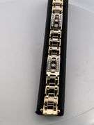 MEN'S CERTIFIED BRAND NEW 14K YELLOW AND WHITE GOLD DIAMOND BRACELET