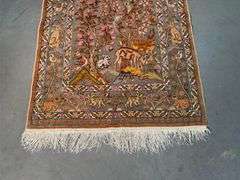 Vintage Silk & Gold Hereke Rug 2.1x3.4