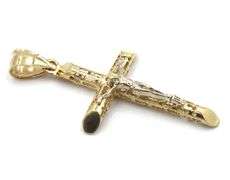 Nicely Scaled 14K YG Crucifix Pendant