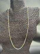 Sterling Silver Margarita Roc Chain Two Tone 14k Yellow Gold Plating 24" Necklace
