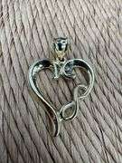 10k Yellow Gold Infinity Heart Pendant Forever Love Charm