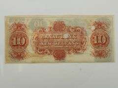 1800s Remainder $10 Canal Bank Obsolete Note