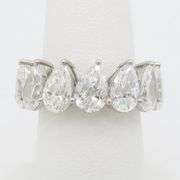 11.53CTW Pear Shaped Diamond Eternity Band in Platinum