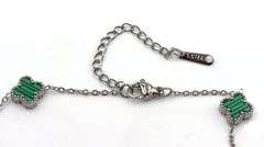 Malachite stainless steel adjustable bracelet