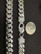 Sterling Silver Solid Miami Cuban Link Chain 10.3mm 925 Italy Heavy Curb Necklace 24" Inch