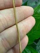 Gold Plated Sterling Silver Snake Chain 1.5mm Bracelet 7"