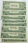 8 Uncirculated Various 1935 $1 Silver Certificates