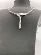 CERTIFIED 14K WHITE GOLD DIAMOND NECKLACE