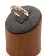14kt Rose gold Pave diamond accented band