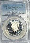 2001 S Silver PCGS Proof 69 Deep Cameo Kennedy Half
