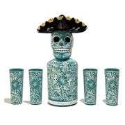 Hand-Painted Tequila Decanter Set