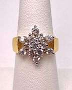 Stunning 14 Kt Yellow Gold Plated 2.4 Ctw Lab Simulated Diamond Ring