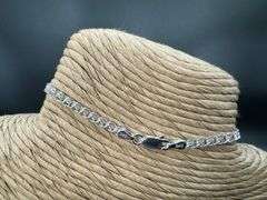 Sterling Silver Italian Love Heart Chain 3.5mm Solid 925 Italy Infinity Promise Bracelet Anklet 9"