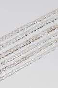 Sterling Silver - Italy Stamped - Super Flat Diamond-Cut Curb Lot - 6 Chains - 6.7mm to 11.2mm Wide 