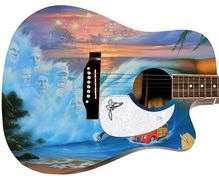 The Beach Boys Bruce Johnston Autographed Signed 1/1 Custom Graphics Photo Guitar ACOA